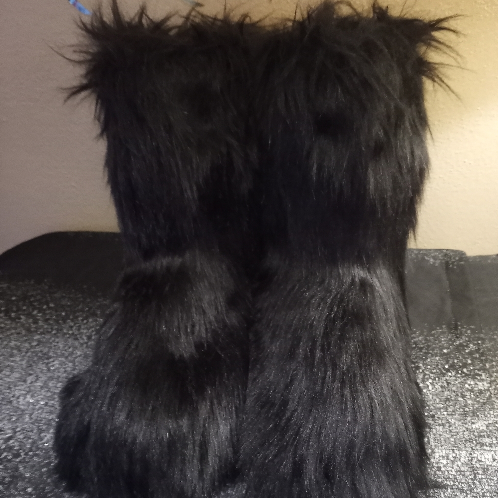 Fur ankle boots
